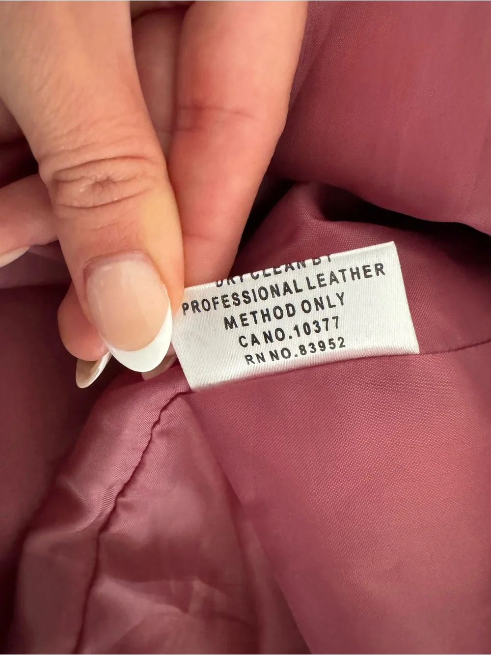 Margaret Godfrey 100% Pink Leather Suede Jacket